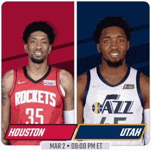 two basketball players from the rockets and jazz