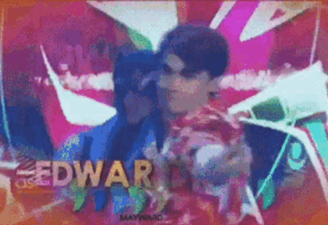 a blurry picture of a man with the name edward maynard