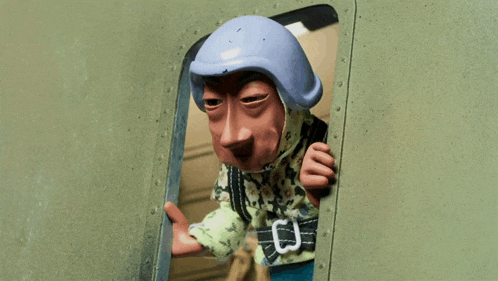 a cartoon character with the word geronimo written on it