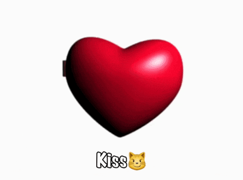 a picture of a man and a woman with the word kiss below