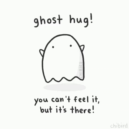 Yes Ghost Hug GIF - Yes Ghost Hug You Cant Feel It But Its There GIFs