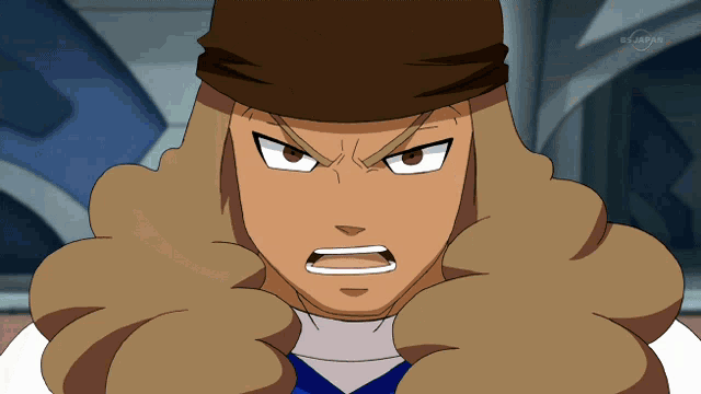 a cartoon character with a very angry look on his face is shown on a tv channel