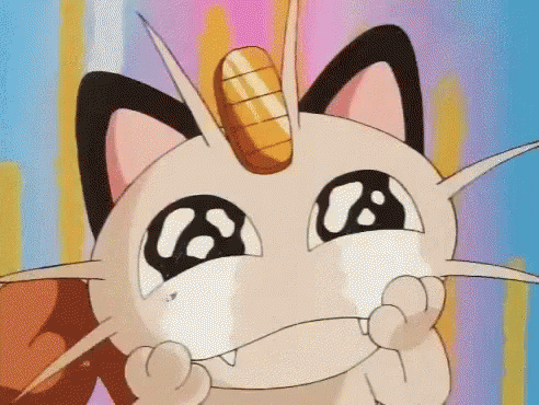 Meowth No Puede Con Tanta Dulzura GIF - Dulzura Anime Pokemon GIFs
