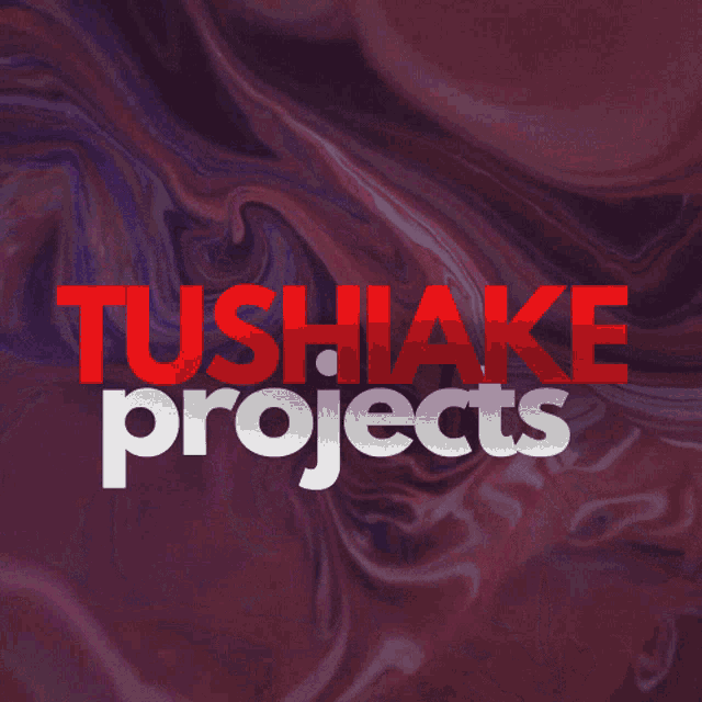 a logo for tushiake projects is shown on a purple background