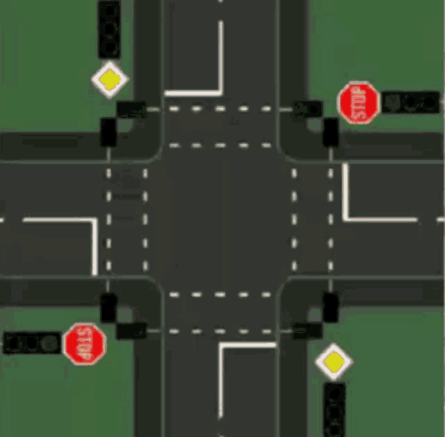 a stop sign is at the intersection of a road