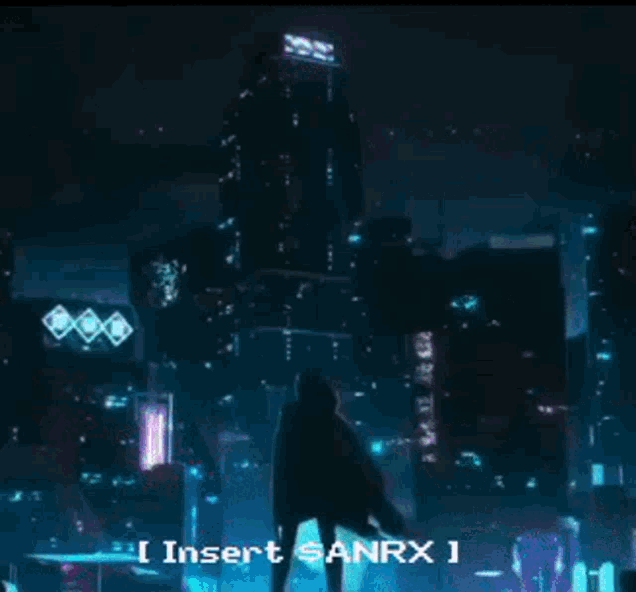 an advertisement for anrkey x shows a woman standing in front of a futuristic city