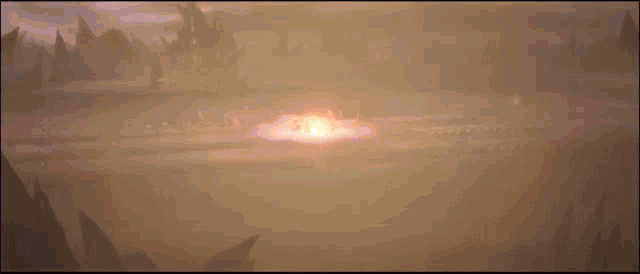a computer generated image of a large explosion
