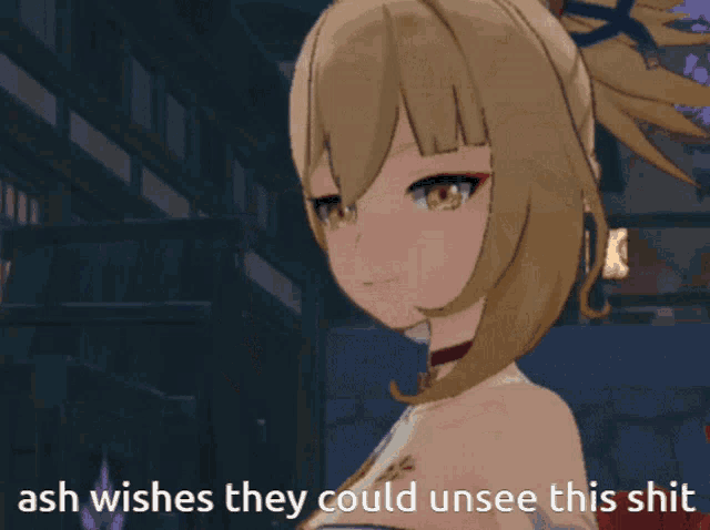 ash wishes they could unsee this shit written on a cartoon character