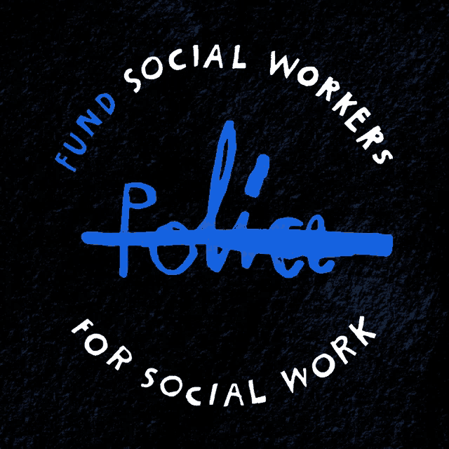 a black background with the words fund social workers for social work on it