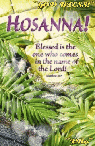 a greeting card that says hosanna on it