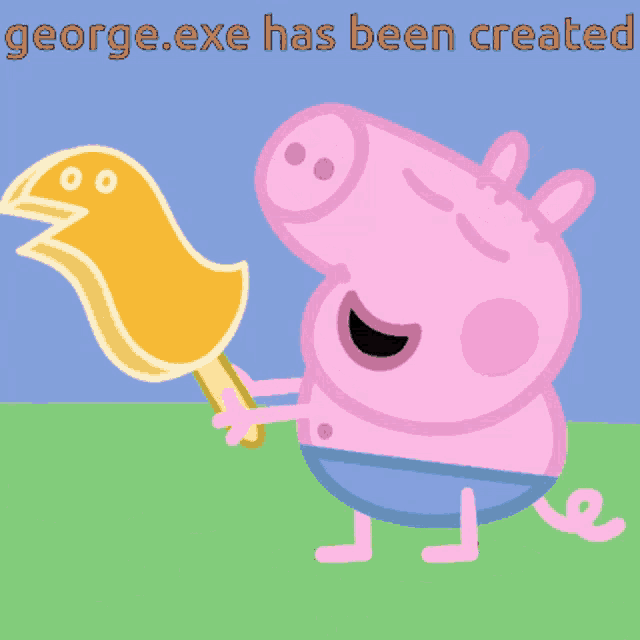 George Has Been Created GIF - George Has Been Created Peppa Big GIFs