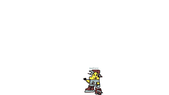 a drawing of a cartoon character with the word boyfriend on it
