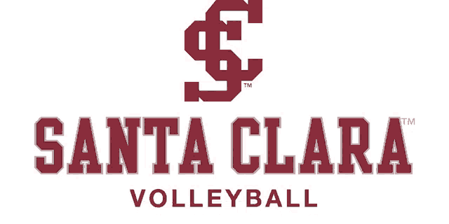 a logo for santa clara volleyball is shown