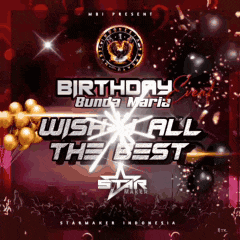 a poster for a birthday wish all the best