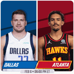 the dallas hawks are playing the atlanta hawks on february 6