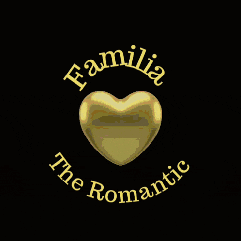 familia the romantic logo with a gold heart