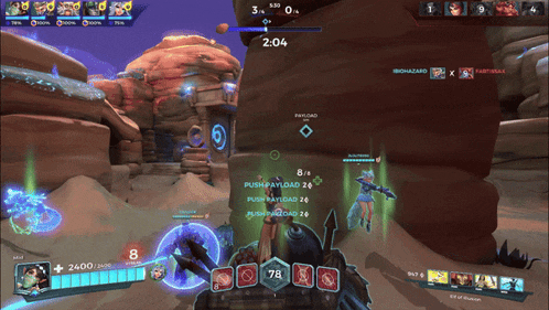 a screenshot of a video game with 2:04 in the upper left corner