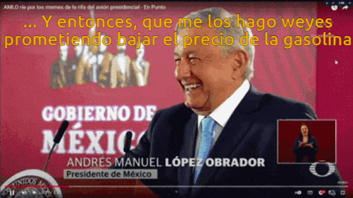 a video of andres manuel lopez obrador president of mexico laughing