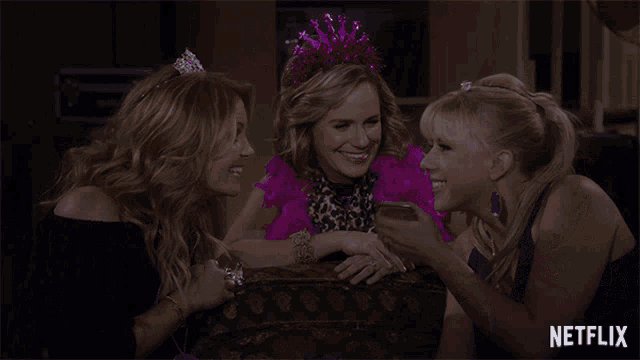 a netflix advertisement features three women laughing together