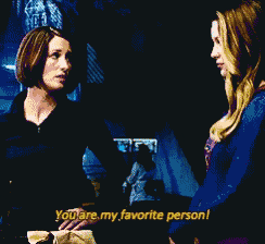 two women are standing next to each other and one of them says you are my favorite person