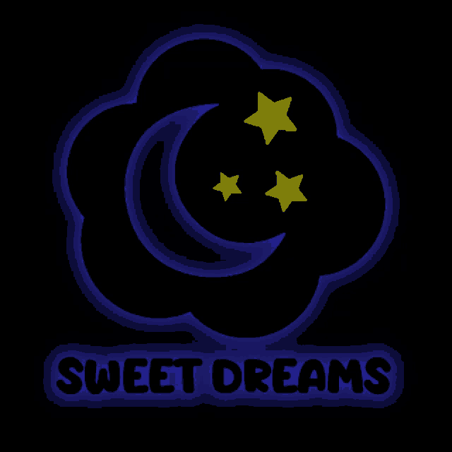 a sign that says sweet dreams with a moon and stars