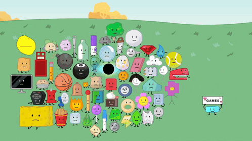 a bunch of cartoon characters on a green background with the words " i 3 games whats wrong "