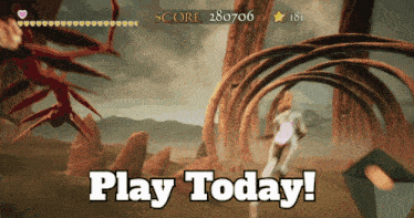 a video game screen says play today and has a score of 280706