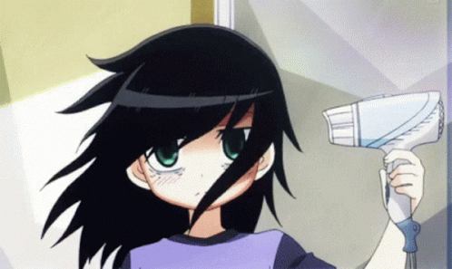 Anime Blower GIF - Anime Blower Drying Hair GIFs