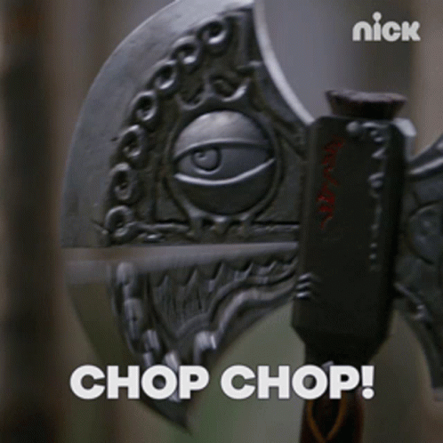 Chop Chop Axe GIF - Chop Chop Axe The Barbarian And The Troll GIFs
