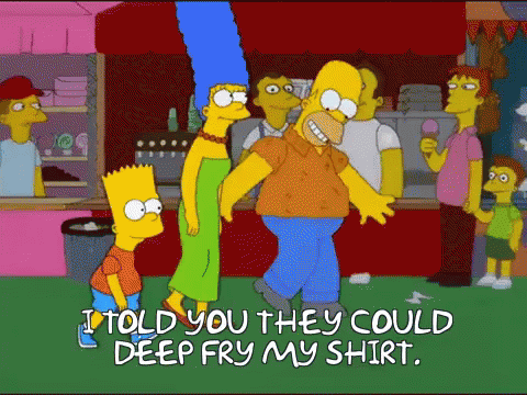 Deep Fried Shirt GIF - Fried Deep Fried Shirt Homer Simpson GIFs