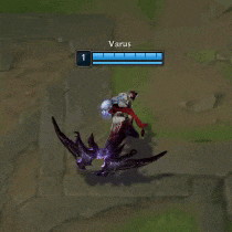 a video game character is riding a dragon with the name varus on the screen