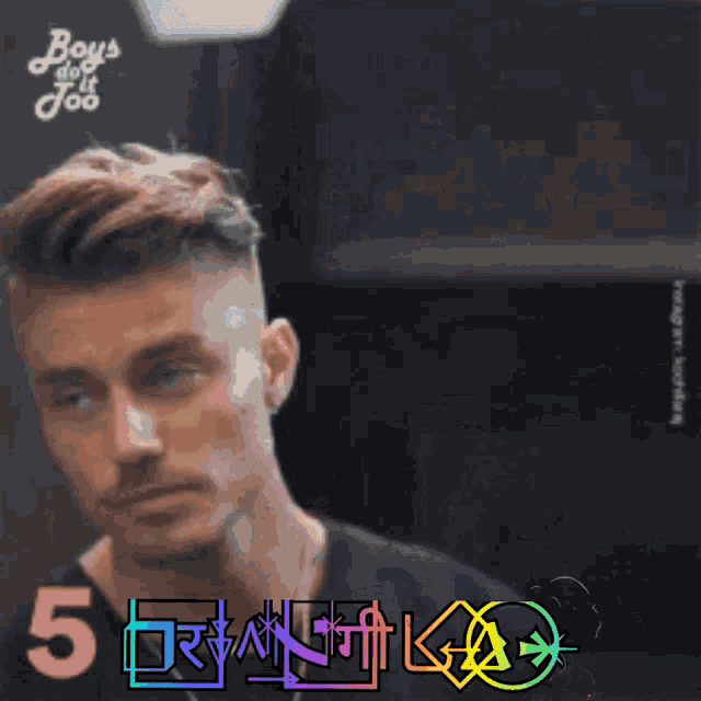 a poster for boys do n't joo features a man