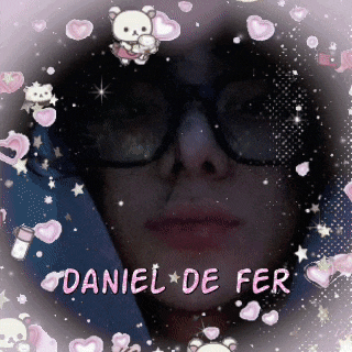 a picture of a woman wearing glasses and the name daniel de fer
