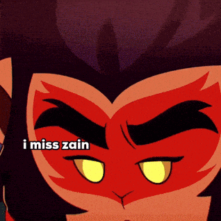 a cartoon character with the words i miss zain on the bottom