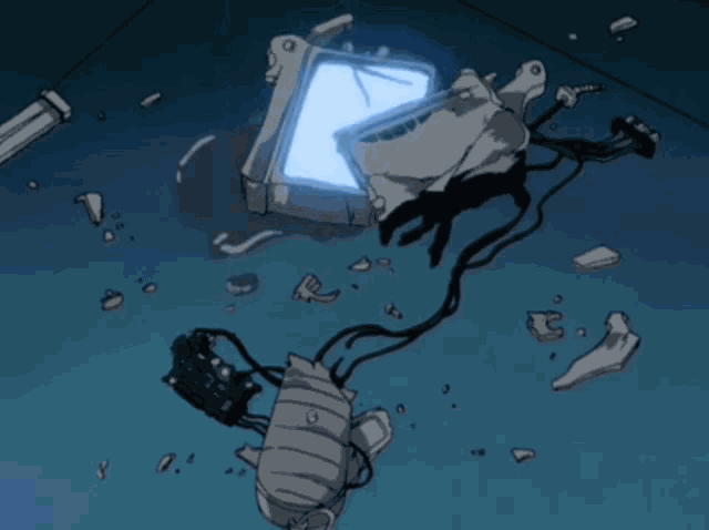 Serial Experiments Lain Wrecked GIF - Serial Experiments Lain Wrecked Equipment GIFs