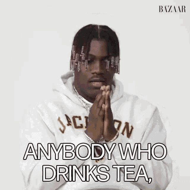 Anybody Who Drinks Tea Is Going To Grow Old Quick Lil Yachty GIF - Anybody Who Drinks Tea Is Going To Grow Old Quick Lil Yachty Harpers Bazaar GIFs