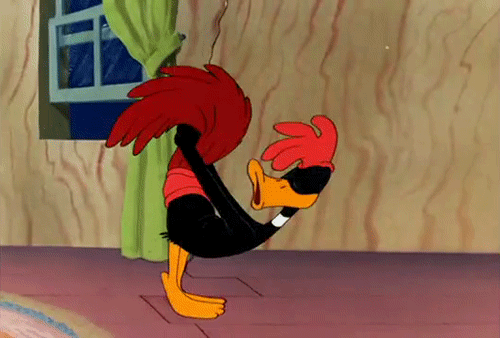 Big Fat Rooster Cock GIF - Daffy Duck Chicken Disguise GIFs