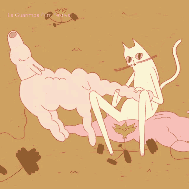a poster for the la guarimba film festival features a cat
