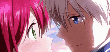 a boy and a girl are looking at each other .