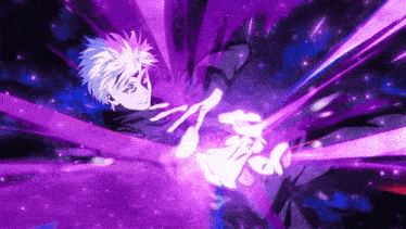 a person is holding a purple object in their hand while flying through the air .