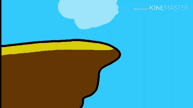 a cartoon of a ball with a star on it going over a cliff