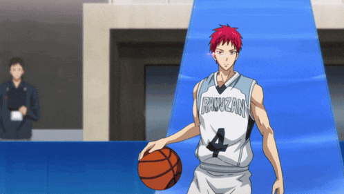 a basketball player with the number 4 on his jersey dribbles the ball