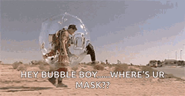 Mask Bubble Boy GIF