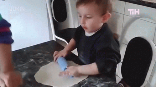 Roller Pin Cooking With Kids GIF - Roller Pin Cooking With Kids Flatten The Dough GIFs