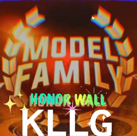 a poster for the model family honor wall kllg show