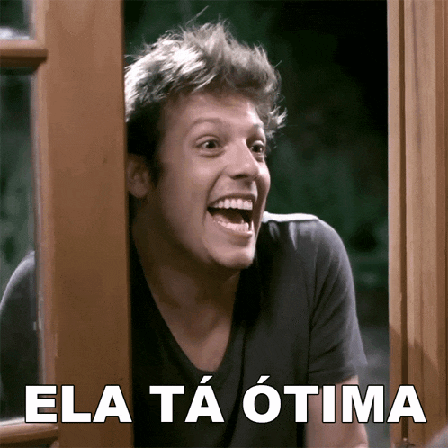 a man with his mouth open and the words ela ta optima written below him