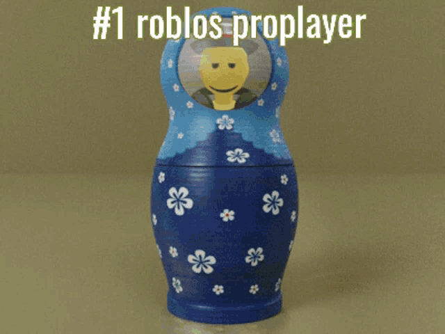 three russian nesting dolls are sitting next to each other with the words # 1 roblos proplayer below them