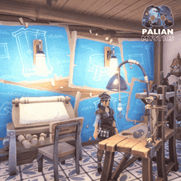 a video game called palian mystics is being played on a computer