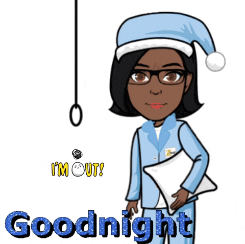 a cartoon of a woman holding a pillow and the words goodnight