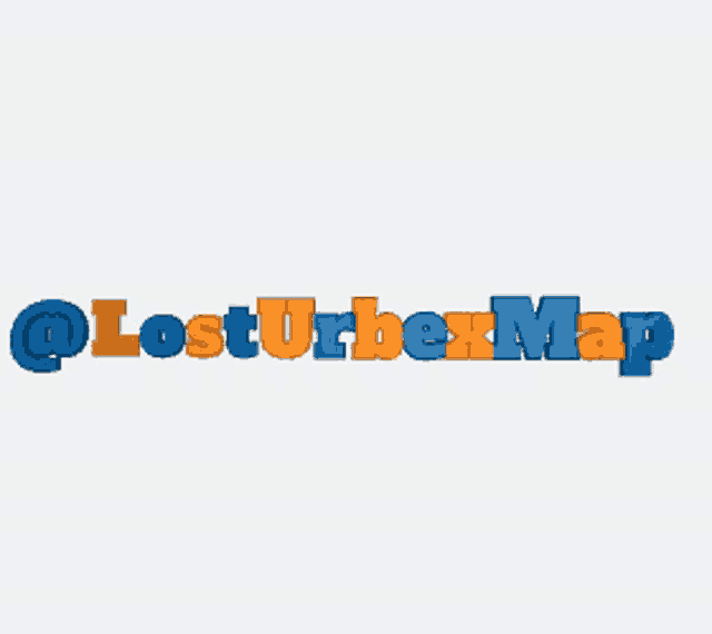 a blue and orange logo for @losturbex map
